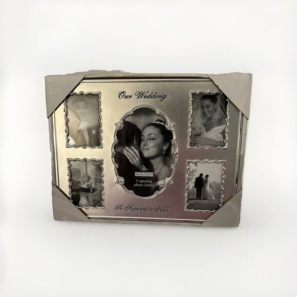 Wedding Picture Frame By Malden Collage Frame Brand New ( Silver ) - Picture 1 of 1